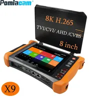 8K H.265 8 Inch HD CCTV Tester Monitor IP /8MP TVI/CVI/ AHD and CVBS Camera Tester HD SDI/EX SDI 2048*1536Resolution CCTV Tester