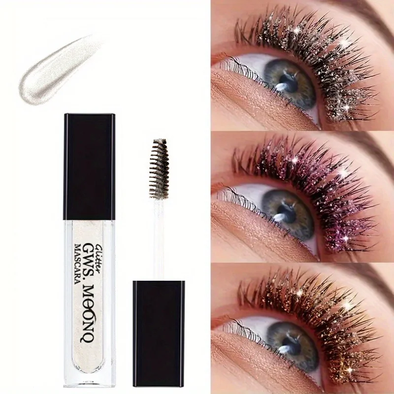 3 Colors Diamond Glitter Mascara Long Lasting Makeup 3D Volume Eyelashes Curling Shimmer Mascara Eye Lash Female Cosmetic