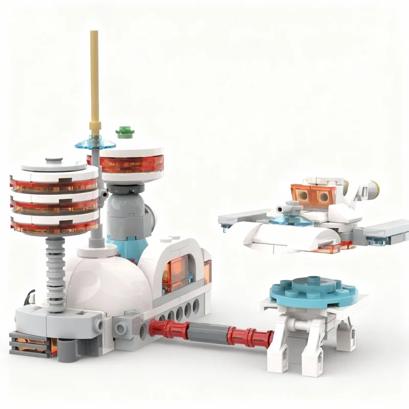 186개 MOC 우주 기지 창조자 3 1 모델 블록 건축 창의적 DIY 아이디어 교육 크리스마스 선물 장난감 브릭 어린이용
