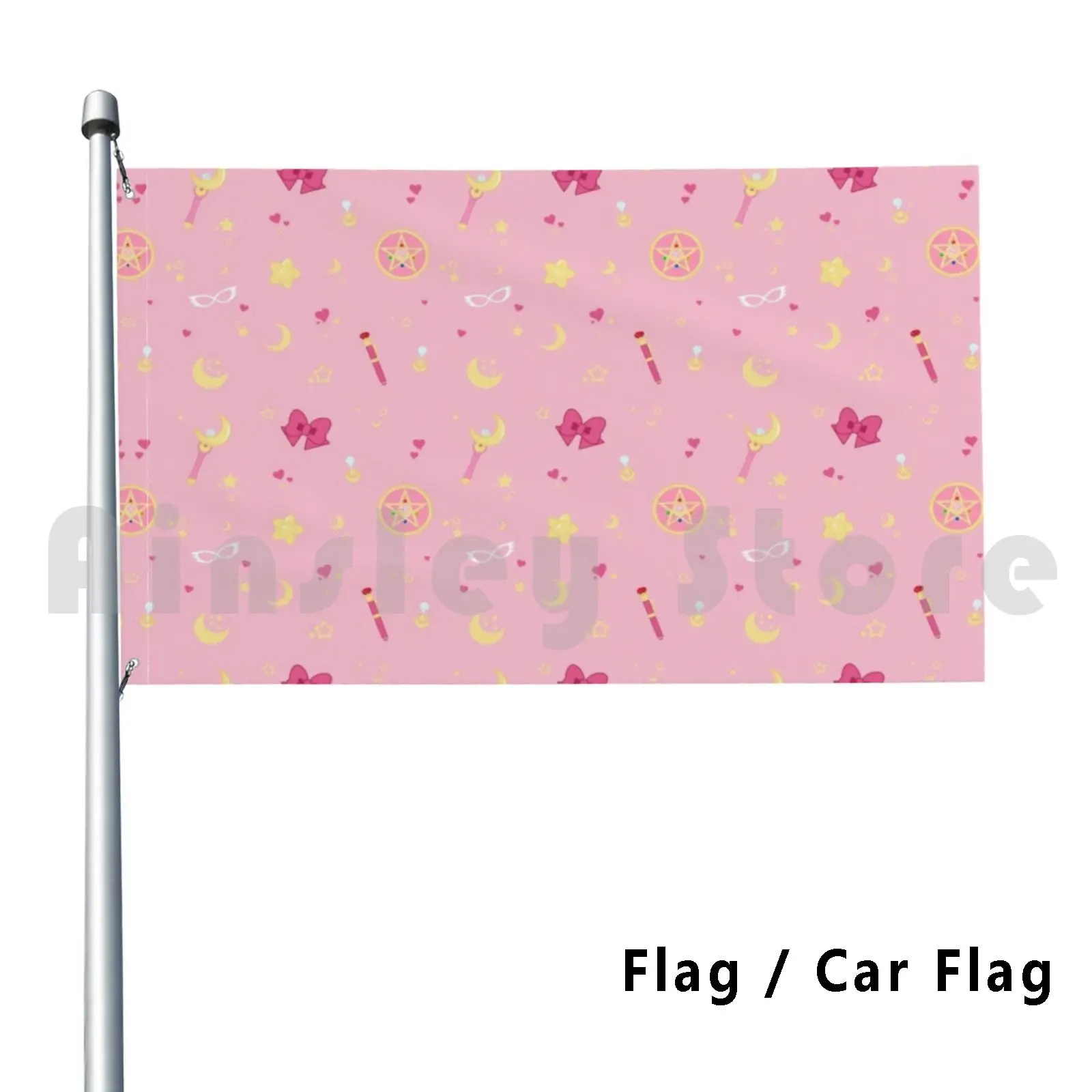 Pattern Flag Car Flag Funny Serena Tsukino Serena