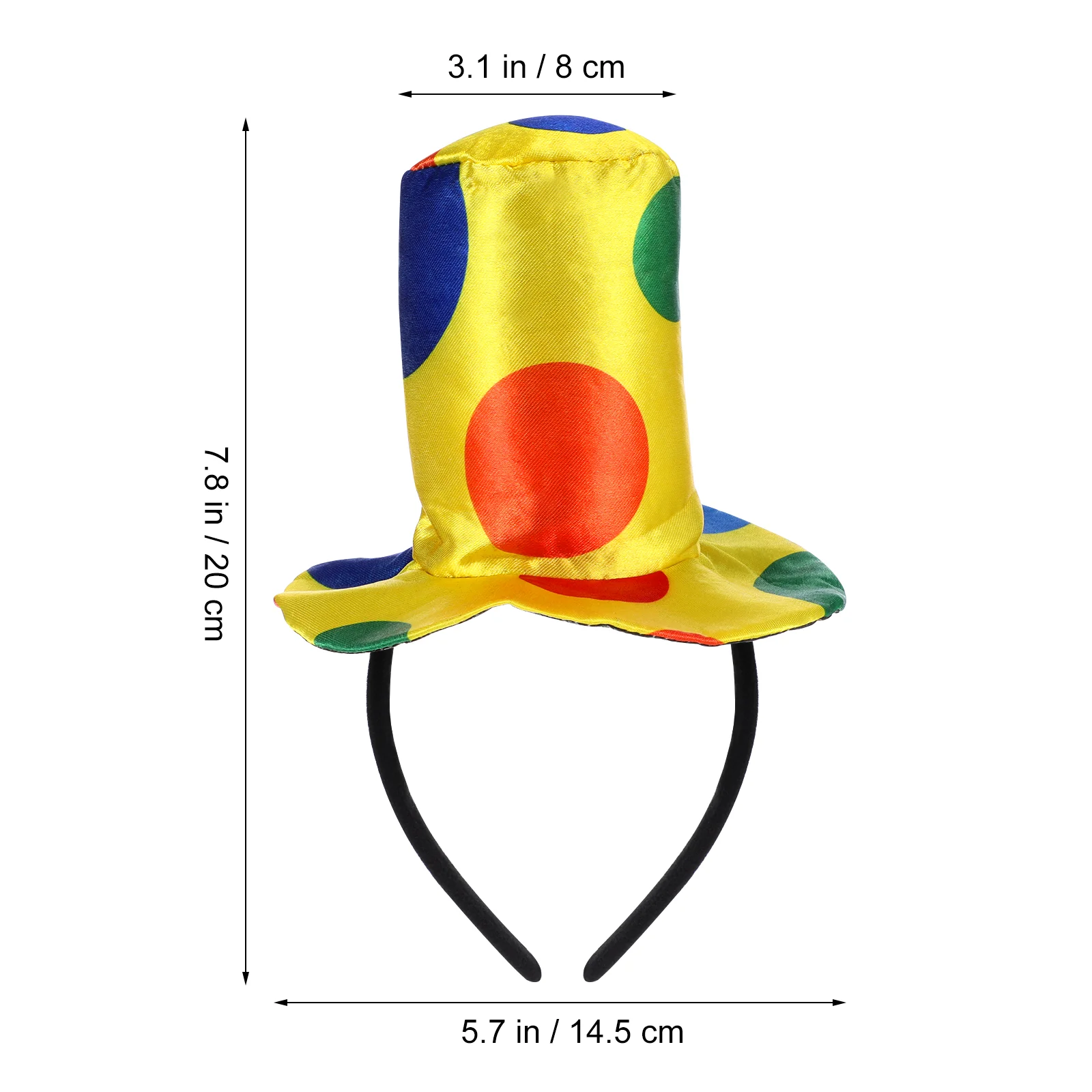 Headband Clown Hat Headband Carnival Costume Funny Performance Props Clown Headdress for Adult Kid