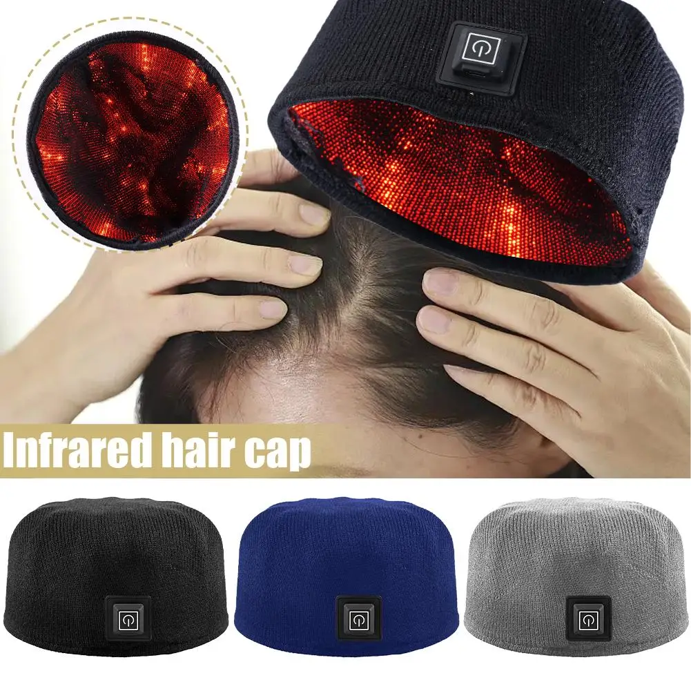 Infravermelho Anti-Hair Loss Hair Treatment Cap, capacete Depressi Laser, cor pura, chapéu de melhoria, W4Z2, 3 cores