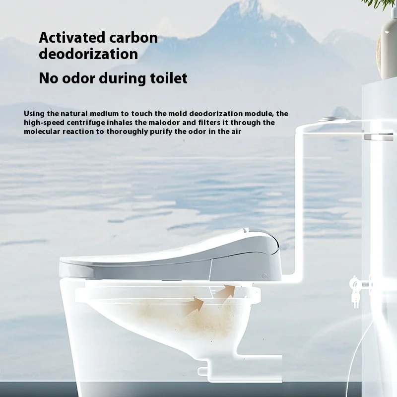 Auto Tankless Smart Bidet Toilettensitz mit Fernbedienung Lady Care Waschdüse Kunststoff Wasserschrank Toilette