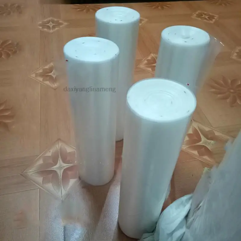 50meters PE Loop Cuff Two-way Open Transperent Plastic Bag Packaging Long Tube Film Ring Sleeve Disposable Liner Sleeve Film