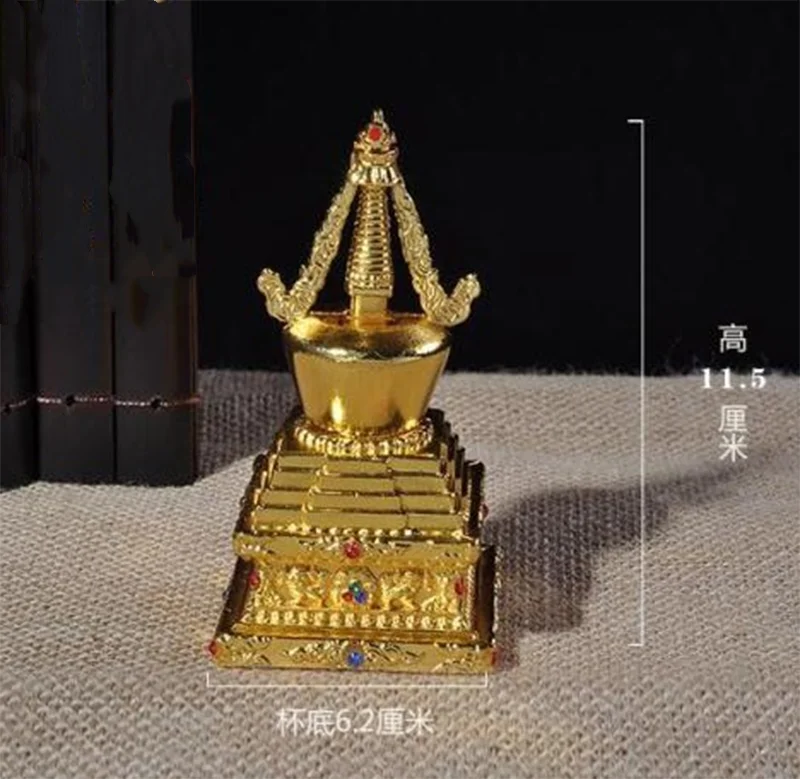 لوازم البوذية التبتية سبائك النحاس حلي ستوبا برج بوذا برج بودي