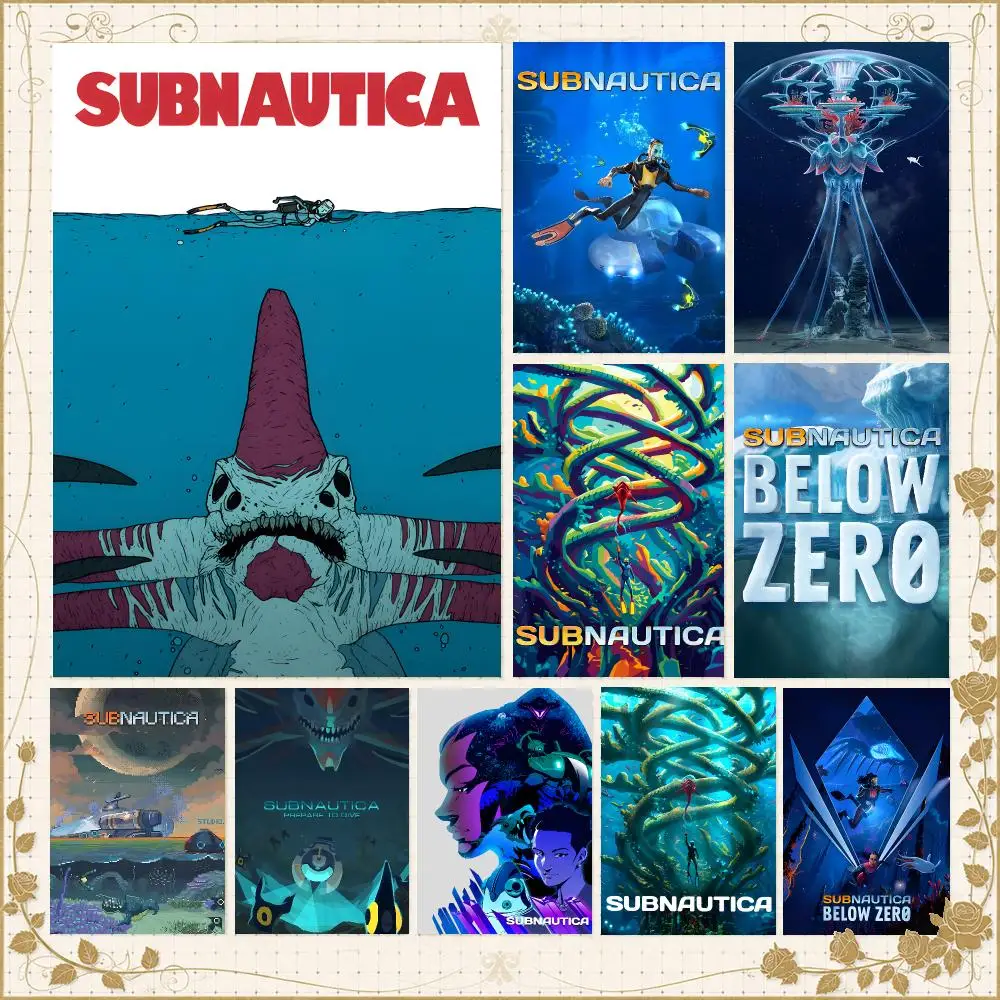 Game Survival S-Subnautica Poster Wall Art Bedroom Living Room Dorm Bar Cafe Gym Studio Home Decor Gifts