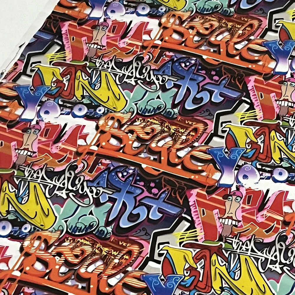 Hydro Dipping Films Width 50CM English Letters Graffiti Water Transfer Printing Film Aqua Transfer Printing