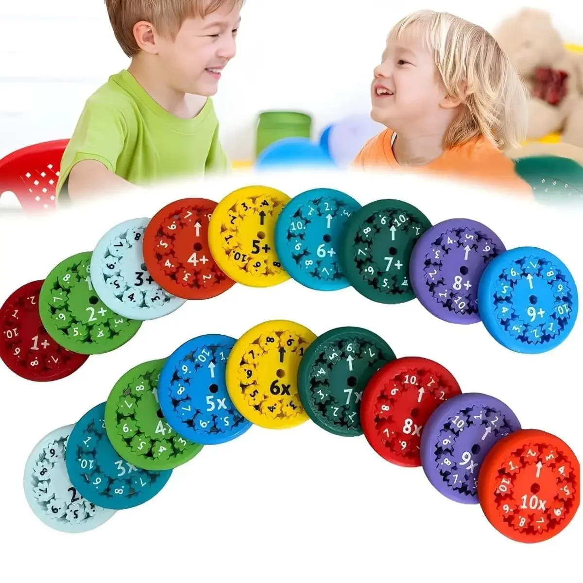 9ps Math Fidget Spinners Educational Spinning Toys Multiplication Division Addition and Subtraction Teaching Enlightenment Toy