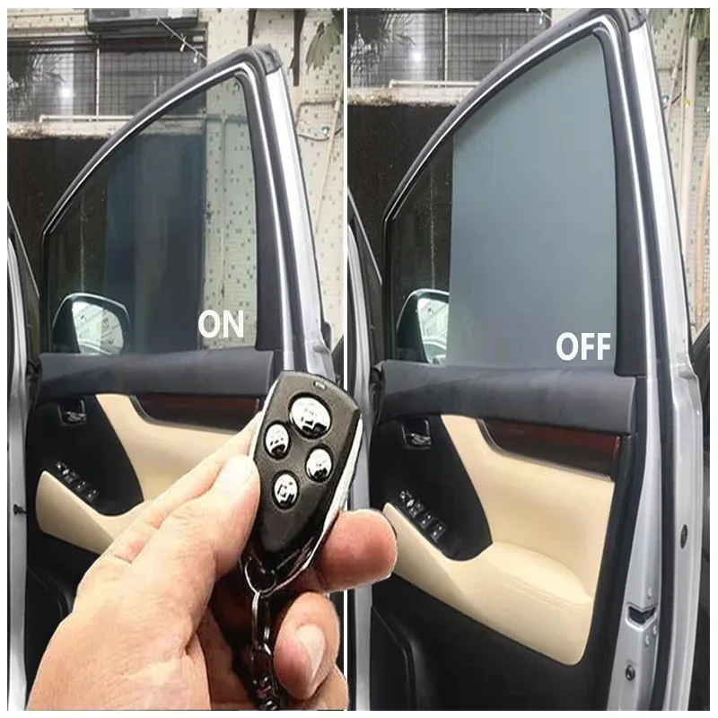 Smart colored privacy film for car windows, one pair of electric switchable white