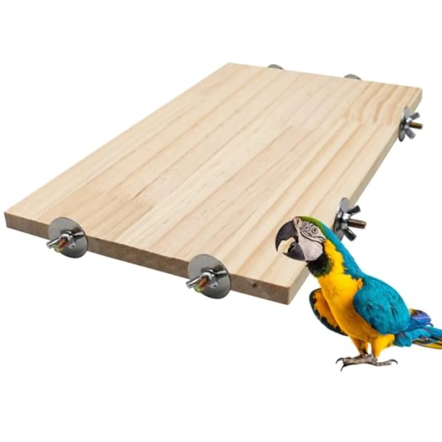 

Большая деревянная платформа-лежанка для птиц, прямоугольная подставка-полка для клеток, аксессуар для попугаев, волнистых попугайчиков, корелл