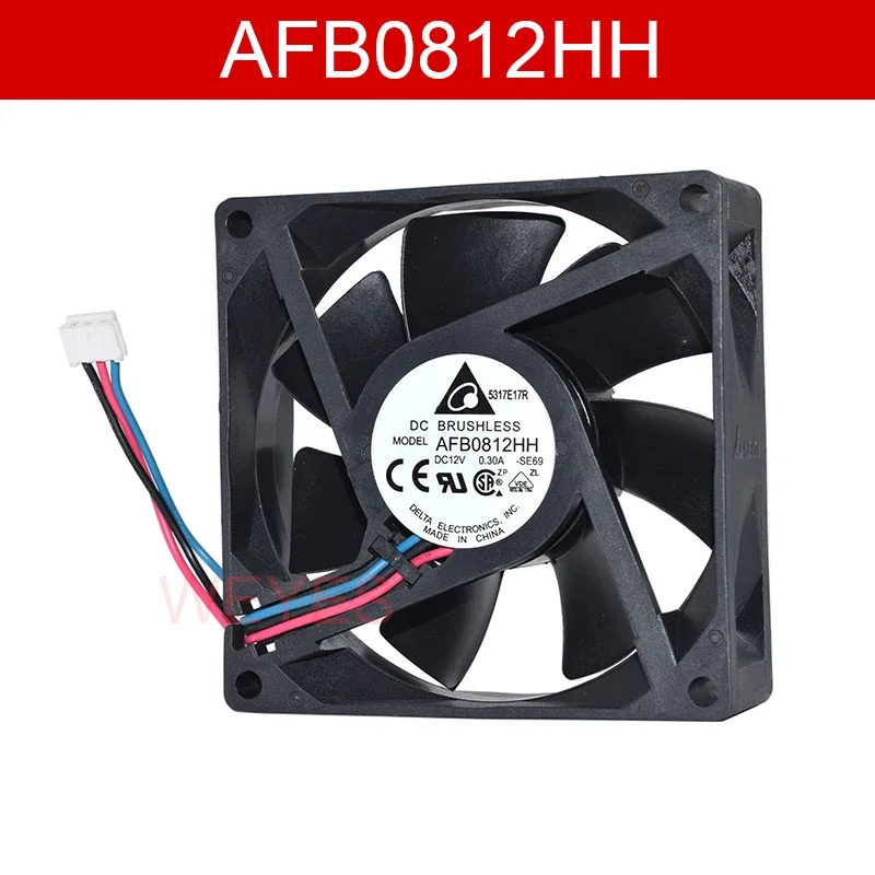 

AFB0812HH DC12V 0.30A 8025 8CM 3Wires For Delta Inverter Cooling Fan NEW