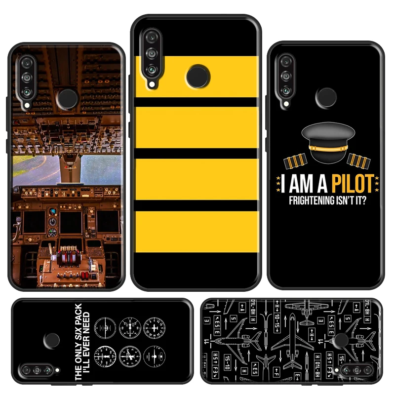 Aviation Aeroplane Pilot Cockpit For Huawei Honor 50 X9 X8 X7 Magic4 Pro P50 P20 P40 P30 Lite P Smart Z 2021 Nova 5T Case