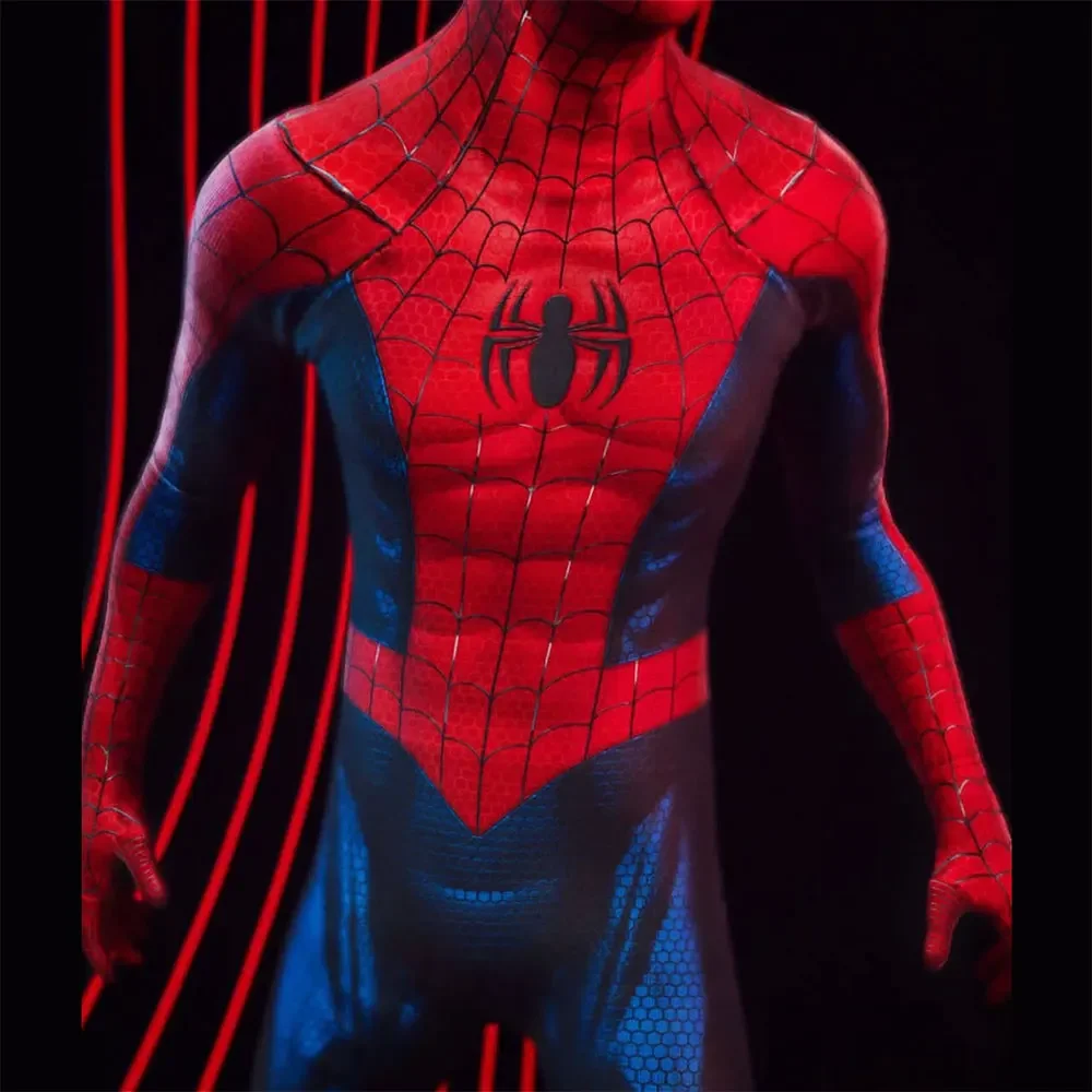 

Men Ultimate Spider Cosplay Costume Halloween Zentai Spider Bodysuit Adults Party Suit
