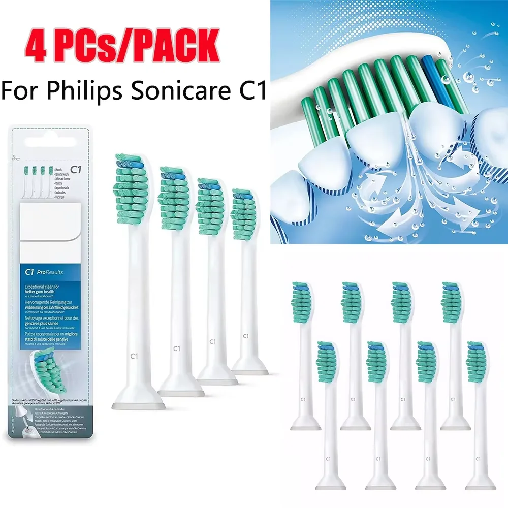 

4 / 8 Pack Toothbrush Head for PHILIPS Sonicare C1 Pro Results Plaque Defence Brush Heads Electric Toothbrush Replacement Heads