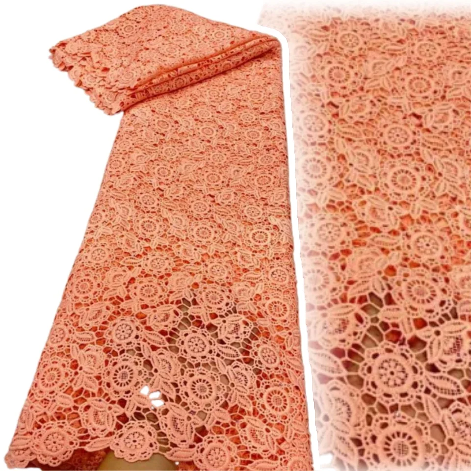 

Африканский шнур, кружевная ткань, 5 ярдов, 2021, высокое качество, нигерийский гипюр, блестки, кружевная ткань с бисером для женщин, свадебные платья CC1548