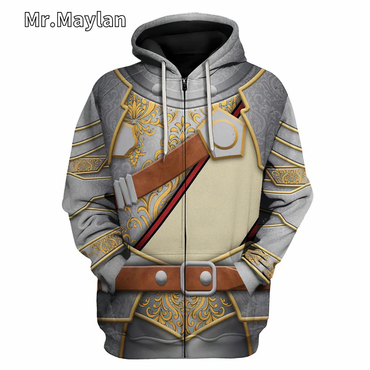 Paladin kostum Cosplay pria, baju berolahraga kasual Pullover ritsleting penuh cetak 3D Unisex, sweater Hoodie pria Streetwear