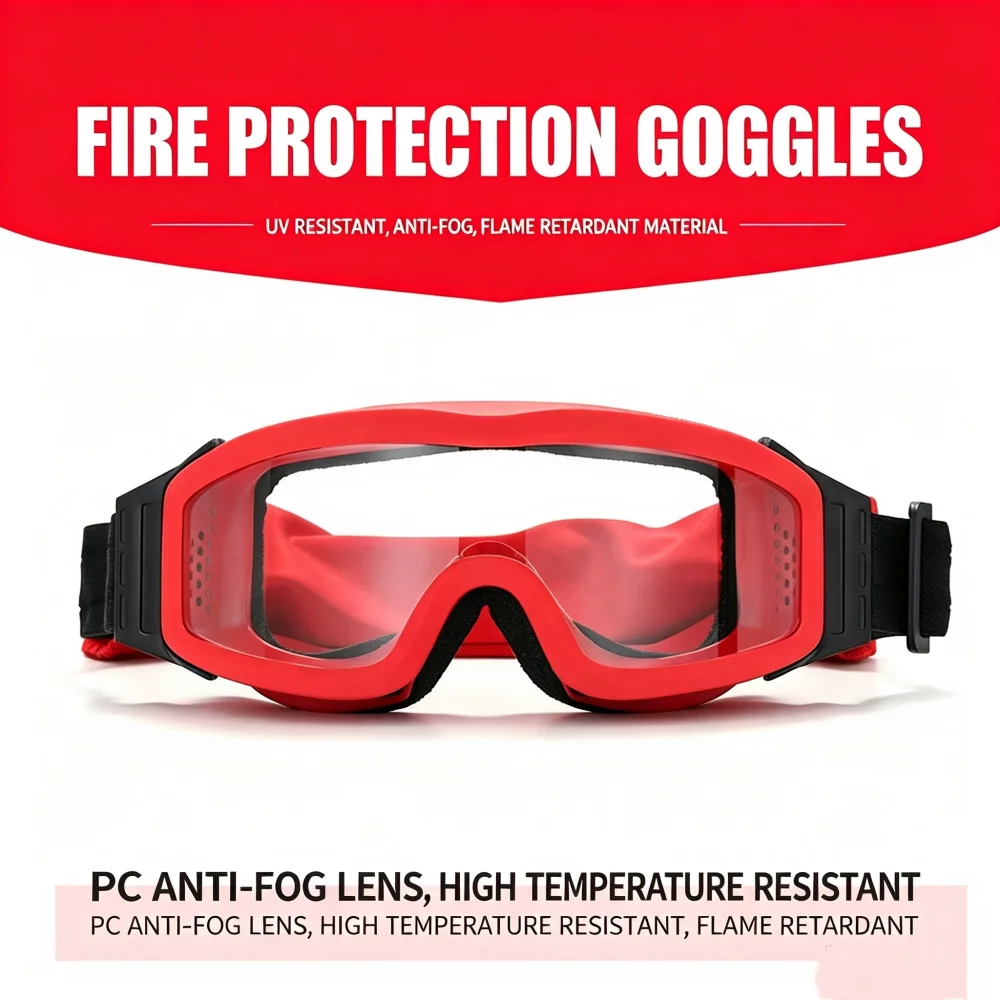 High temperature resistant firefighter goggles, fire-resistant, fog proof, windproof, sand proof tactical goggles, safety goggle