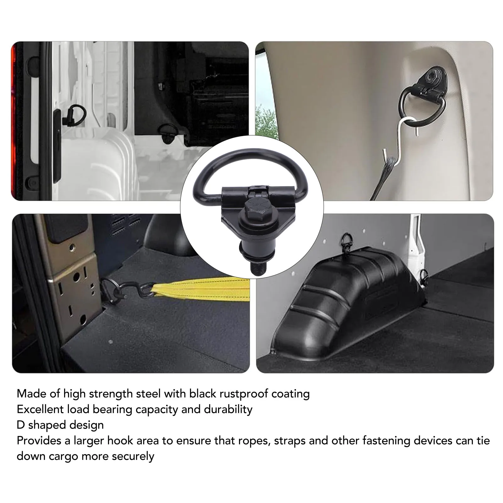 6 قطعة سيارة البضائع D السنانير الصلب الأسود طلاء مقاوم للصدأ BK21V550A74AD لفورد ترانزيت 150 250 350 2015 إلى 2024 شاحنة البضائع