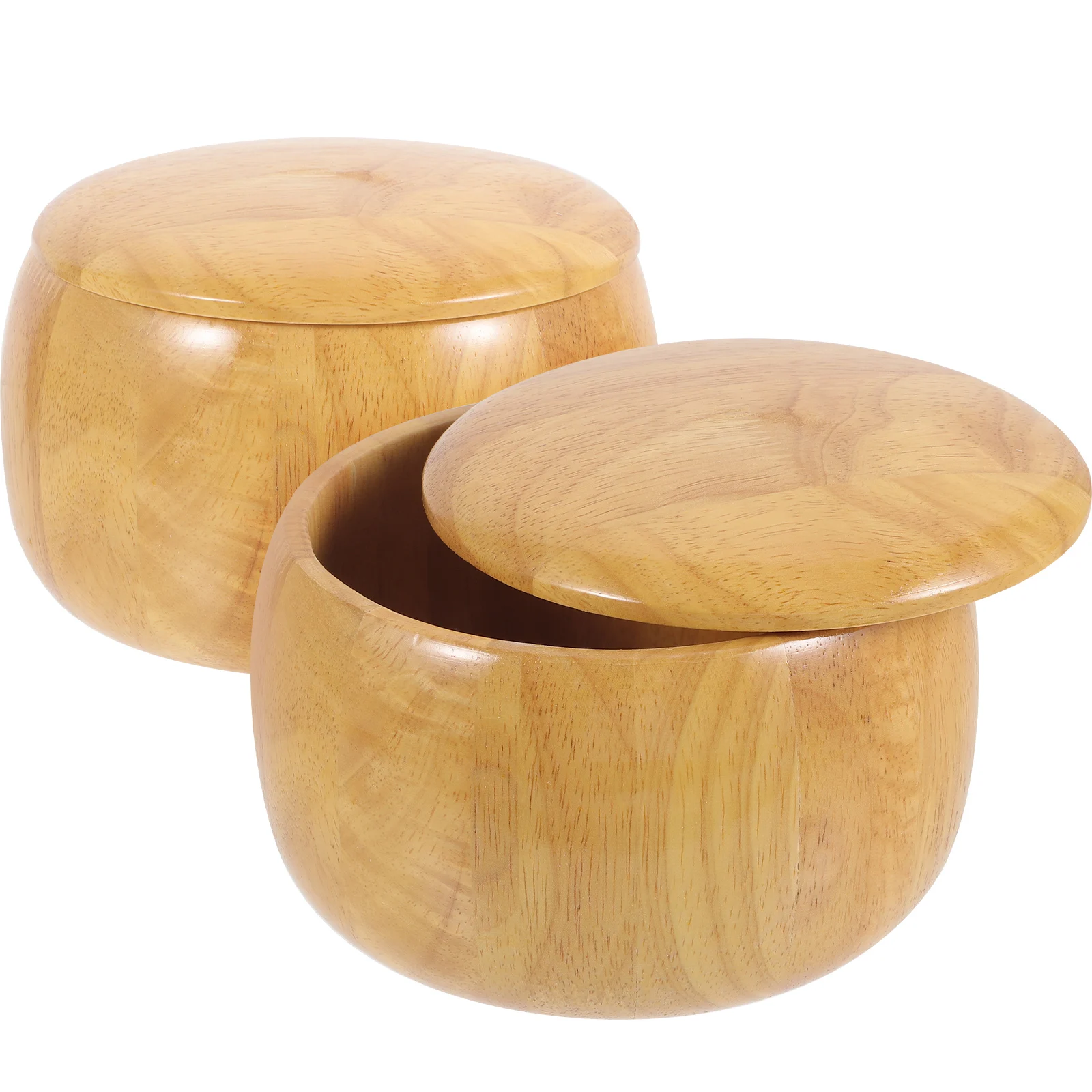 

2pcs Solid Canister Large Empty Storage Box Wooden Chess Pieces Container Whole Craftsmanship Portable Game