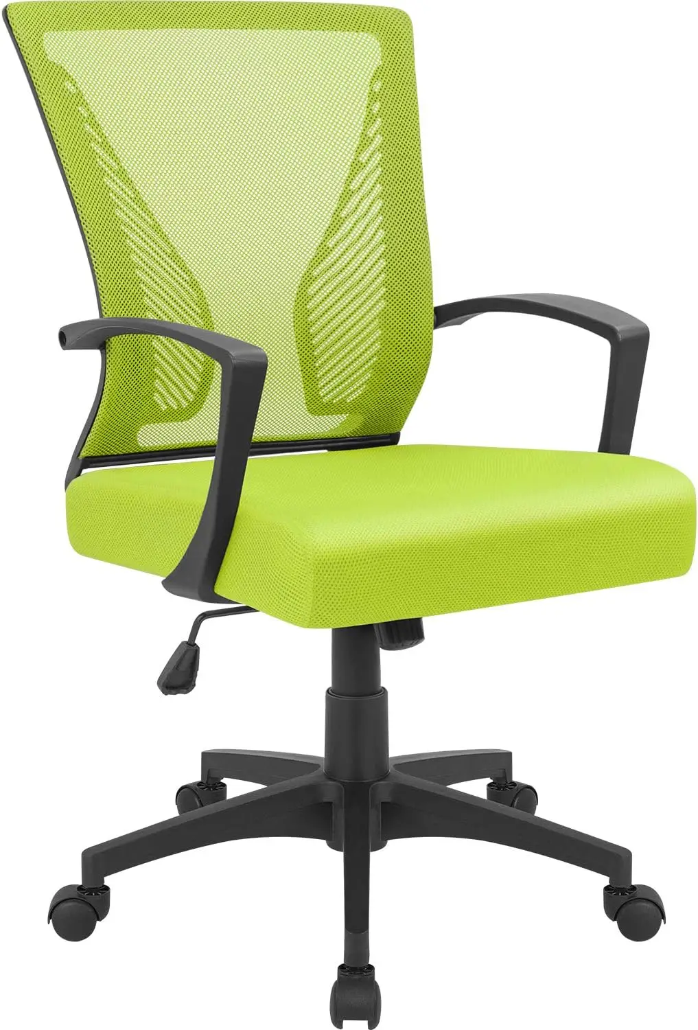 

Middle back rotating lumbar support office chair, computer ergonomic mesh armchair