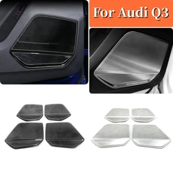 Auto Accessories Stainless steel Car Interior door speaker audio Horn Cover Trim Sticker Styling 4pcs For Audi Q3 2019-2022 2023