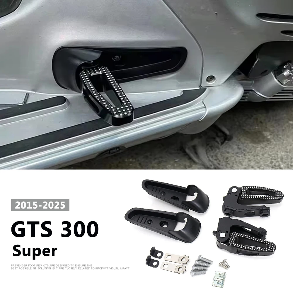 

2015-2025 2024 2023 2022 Motorcycle For Vespa GTS 300 Super GTS300 Super Rear Passenger Foot Peg Extensions Extended Footpegs