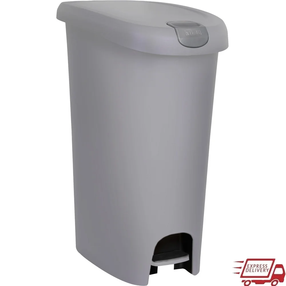 

12-галлонный тонкий запираемый мусорный бак, прочный пластиковый кухонный мусорный бак, громкая связь, для использования в помещении