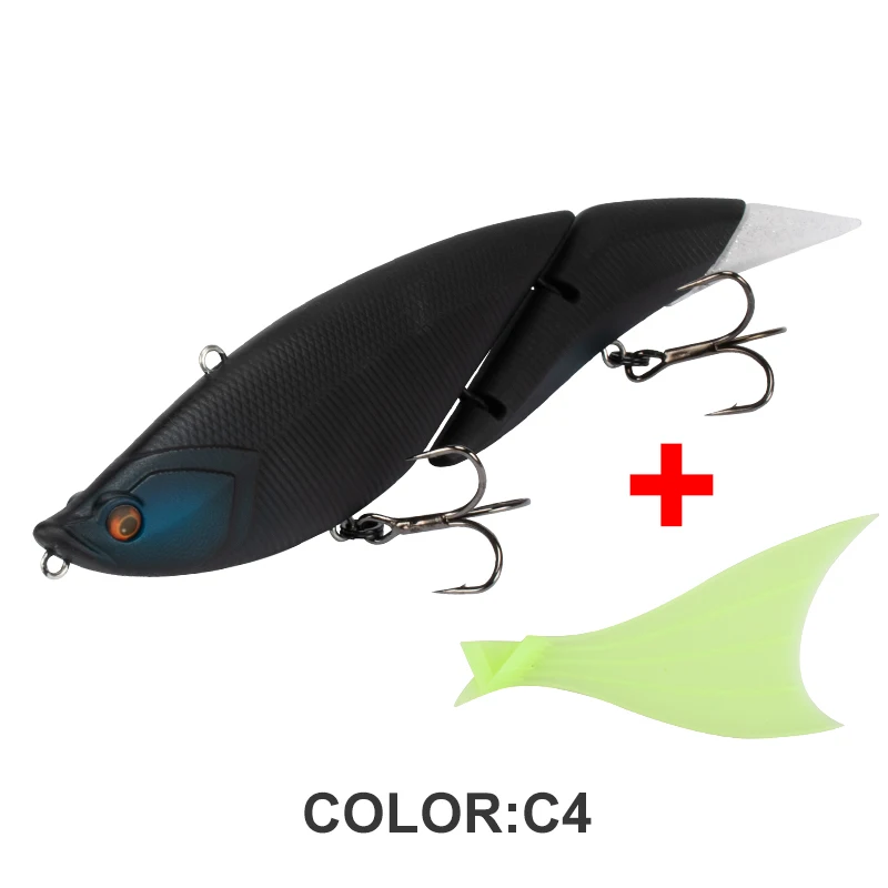 OBSESSION DAVINCI 2-teiliger Gelenk-Swimbait Angelköder 19cm 55g Schwimmender Vibrations-Segmentköder Großer Köder Wobbler Weichschwanz-Köder