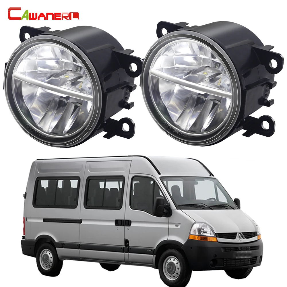 2 Pieces Car LED Fog Light Assembly 30W 6000LM Fog Driving Lamp DRL H11 Styling For Renault Master 2/II 1998-2010