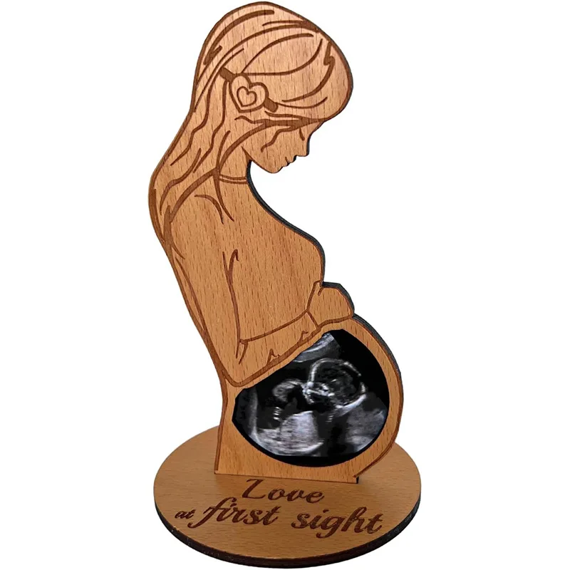 

New Mom Gifts Baby Ultrasound Picture Frame Wood Sonogram Keepsake Frame