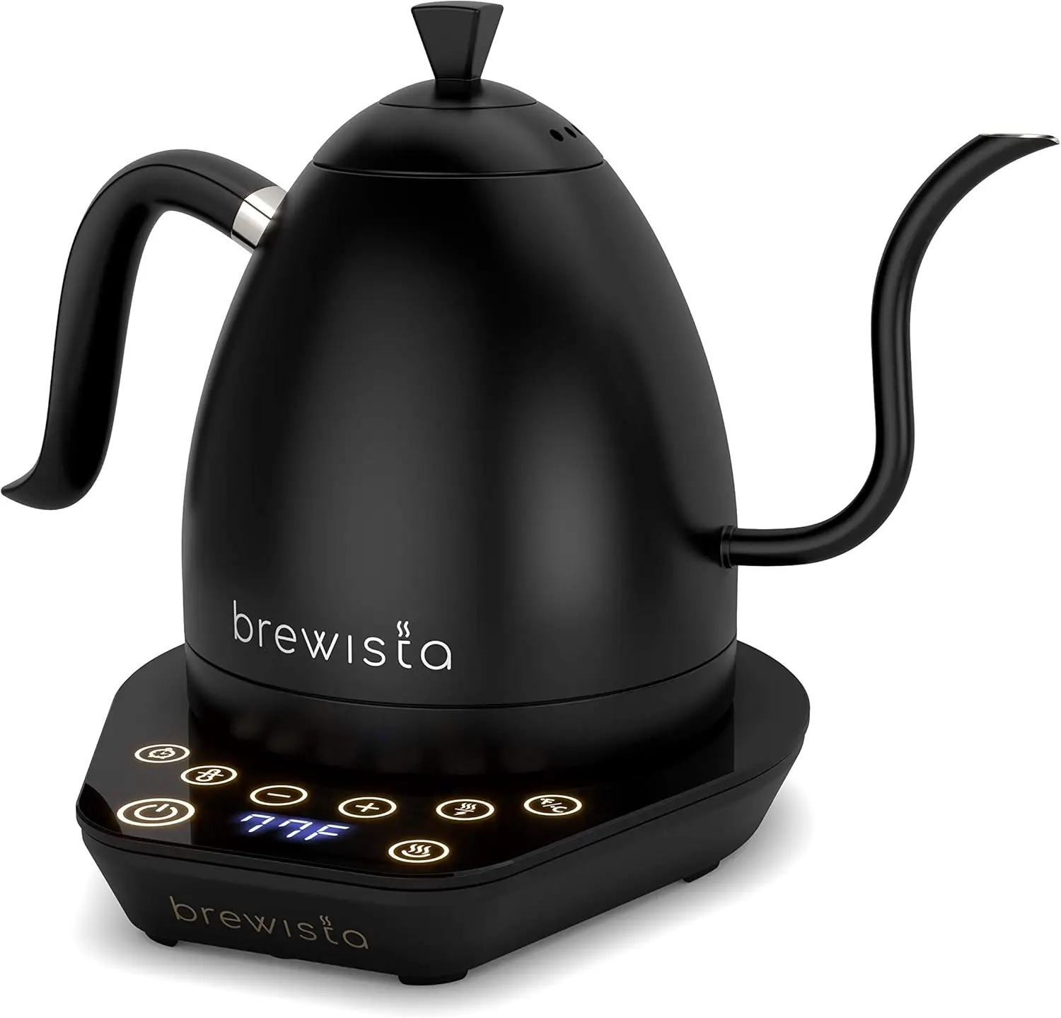 Electric Gooseneck Kettle, 1 Liter, For Pour Over Coffee, Brewing Tea, LCD Panel, Precise Digital Temperature