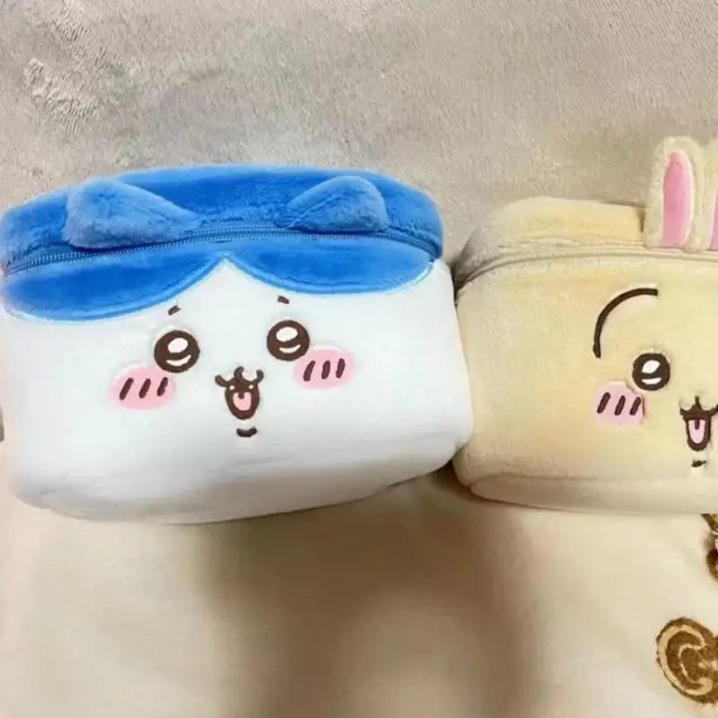 Kawaii Plush Cosmetic Bag Japanese Anime Cartoon Chiikawas High Capacity Portable Travel Storage Bag Makeup Storage Girls Gifts