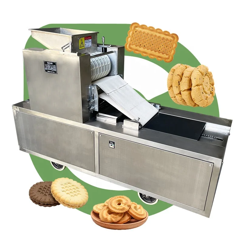 Tabletop Automatic Water Pet Design Biscuit Depositor Two Colors Rotary Baked Molding Soft Cookie Make Machine and Filling