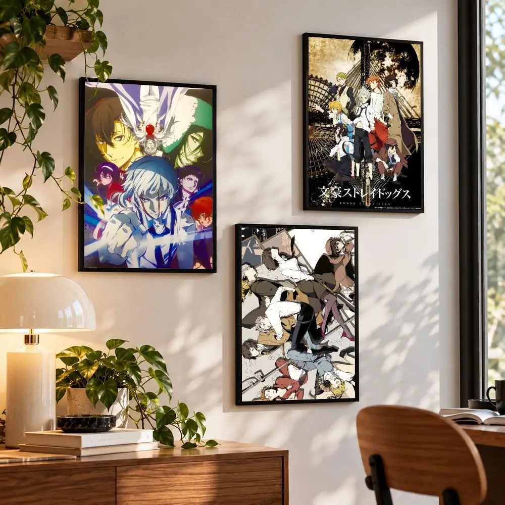 anime Bungo Stray Dogs Poster Poster HD Self Adhesive Waterproof Wall Art Print Bedroom Living Room Decor Gift