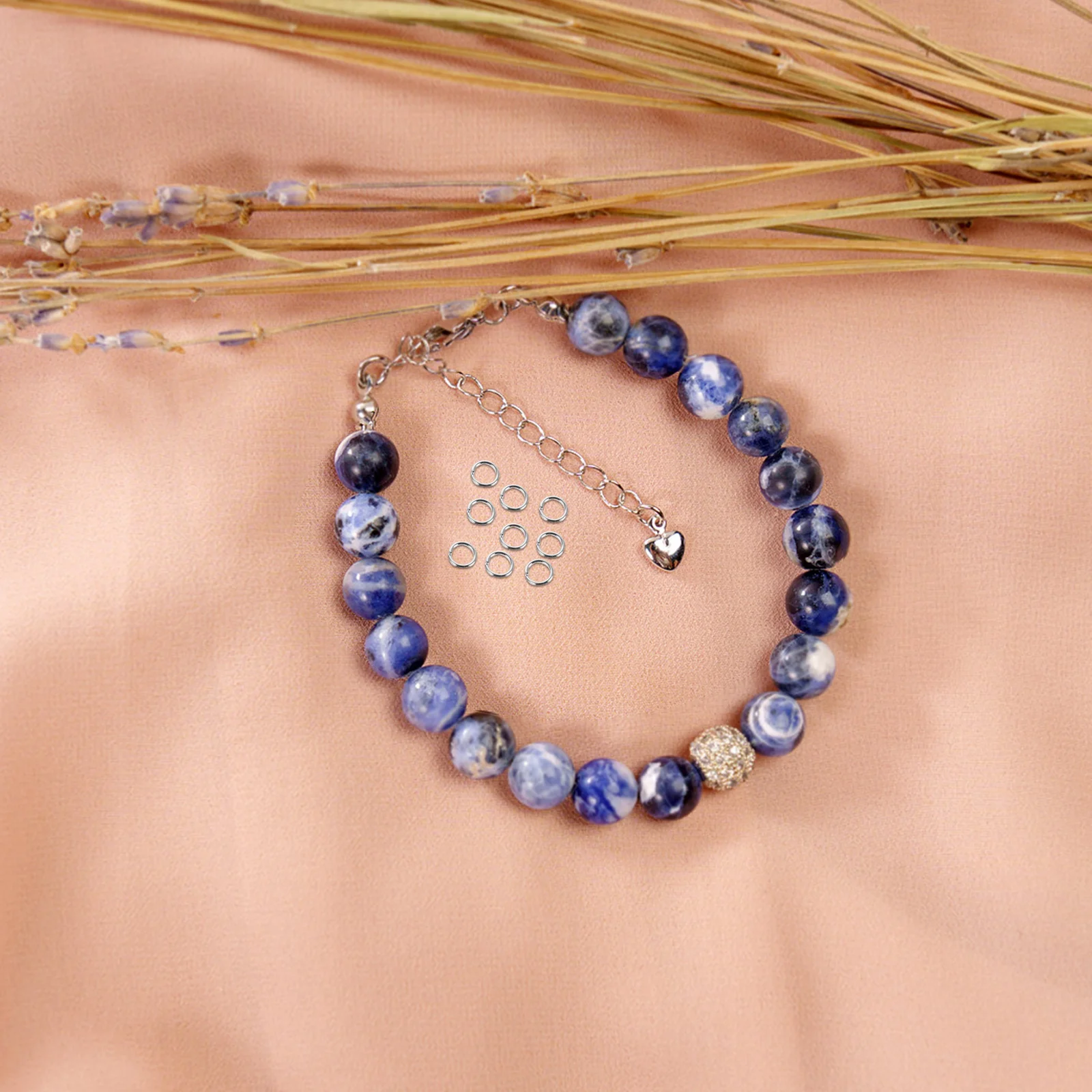 

400Pcs Jewelry Jump Rings Zinc Alloy Round Open Connectors for DIY Necklaces Bracelets Earrings Keychains Craft Supplies