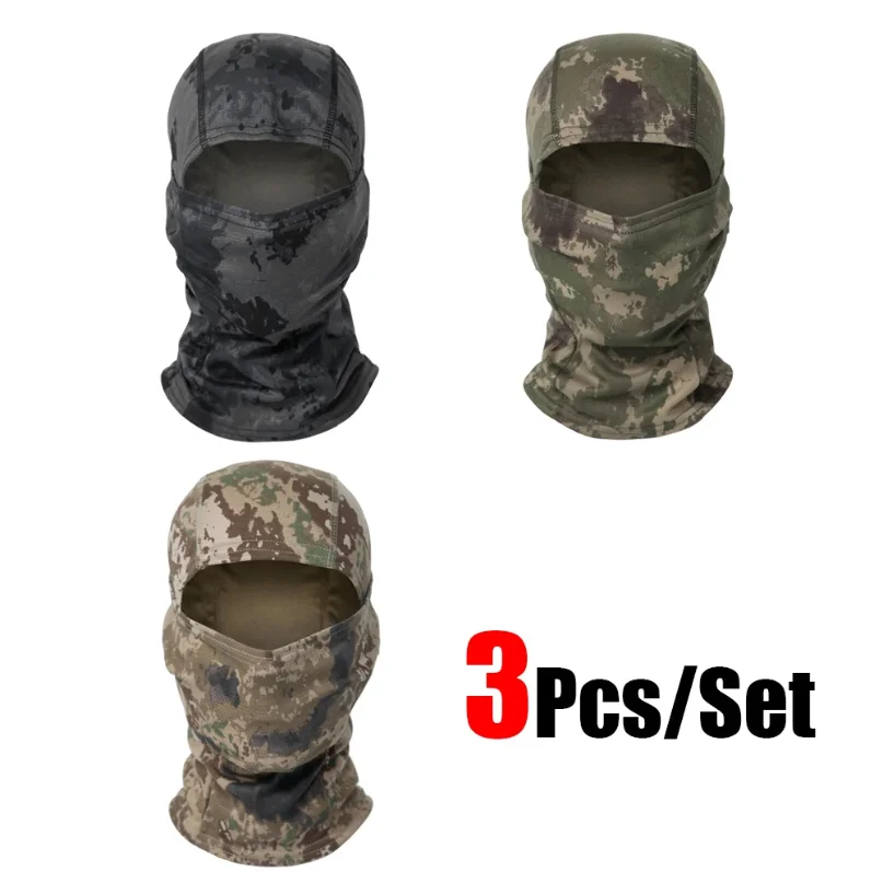 3Pcs/Set Unisex Sunscreen Breathable Balaclava Hat Men Cycling Full Face Mask Outdoor Sports Fishing Running Hiking Skiing Mask