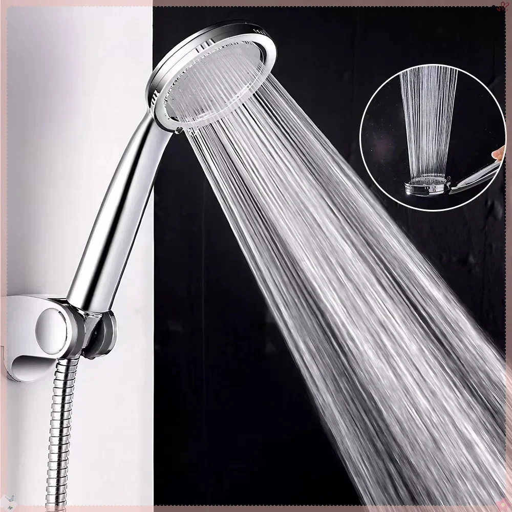 

High Pressure Water Saving Shower Head Chrome Rainfall Bathroom Essential Shower Accessories