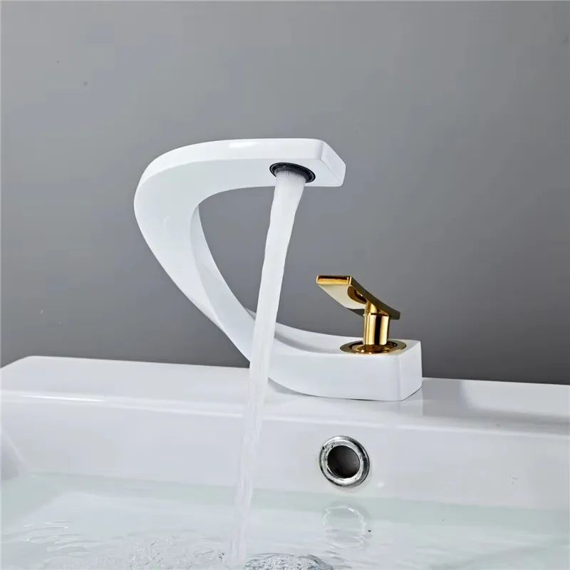 

Bathroom Basin Faucet hot and cold Chrome Brass sink mixer single lever Black Sink Faucet water faucet Crane white gold