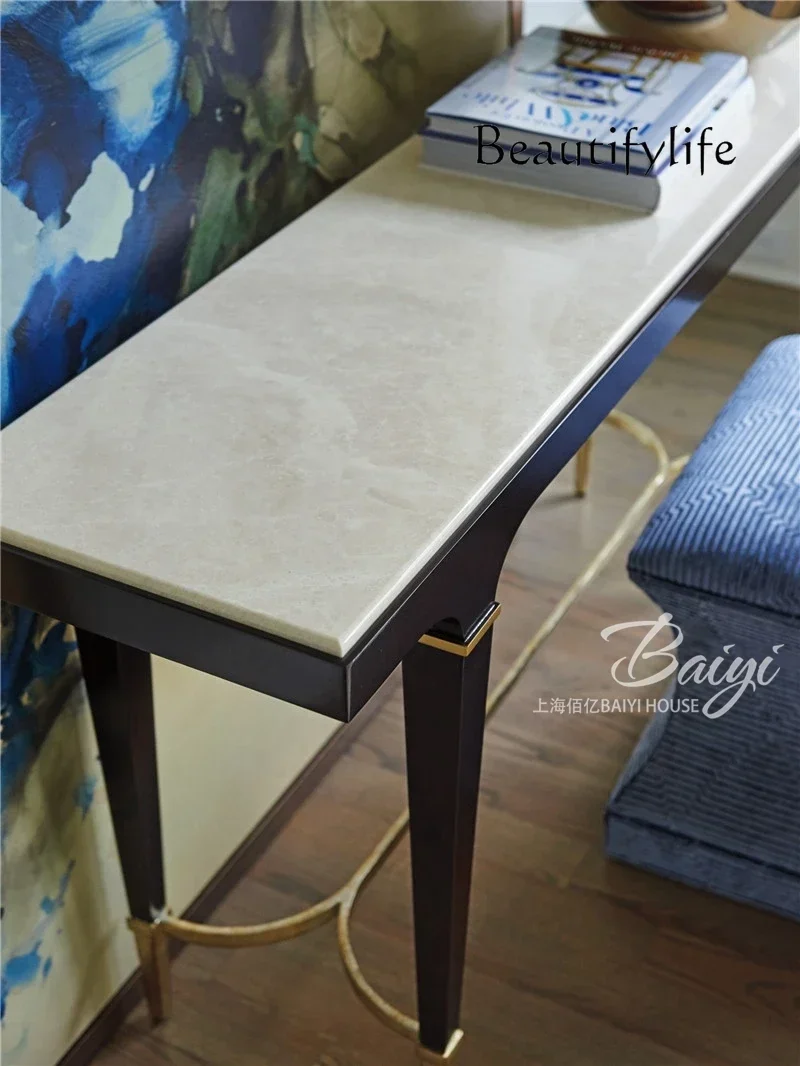 

BJ HAmerican Light Luxury Entrance Platform French Simple Marble Light Luxury High Sense Designer Fashion