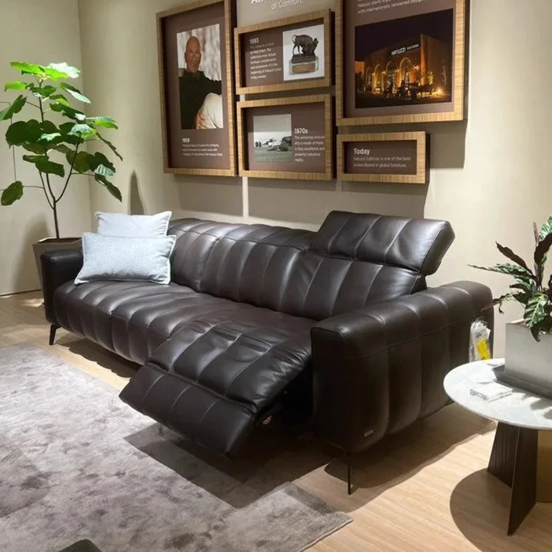 

Design Leather Couch Luxury Floor Relaxing Office Lounge Sofa Lazy Nordic Minimalist Modern Divano Soggiorno Furniture Home