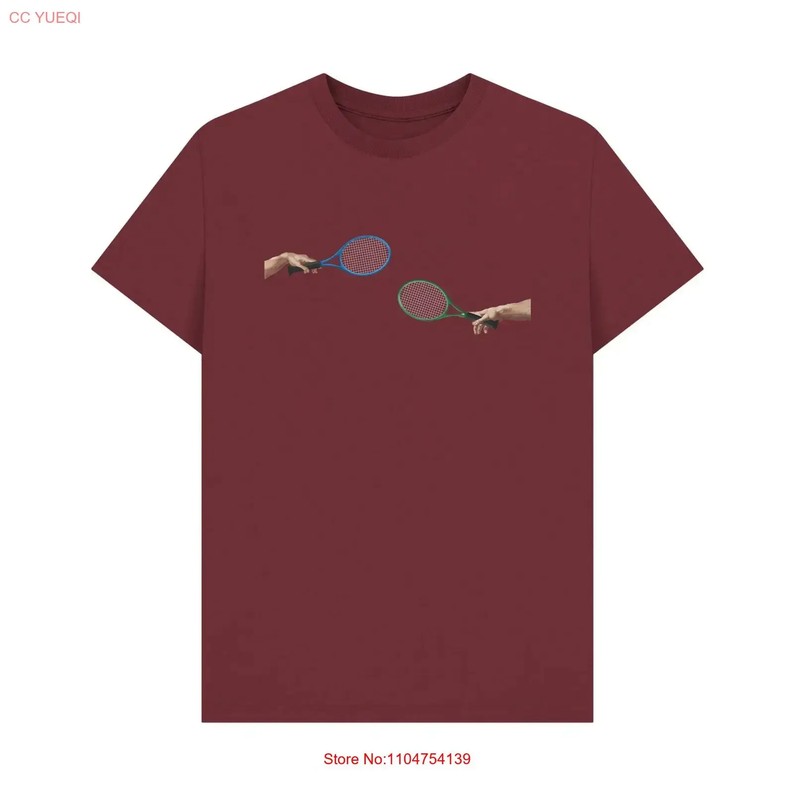 Camiseta Roja PREMIUM OFICIAL apoh The Creation Of Tennis, Estilo Vintage Lavado, Ropa Urbana Elegante para Hombre, Diseño de Moda, Suave