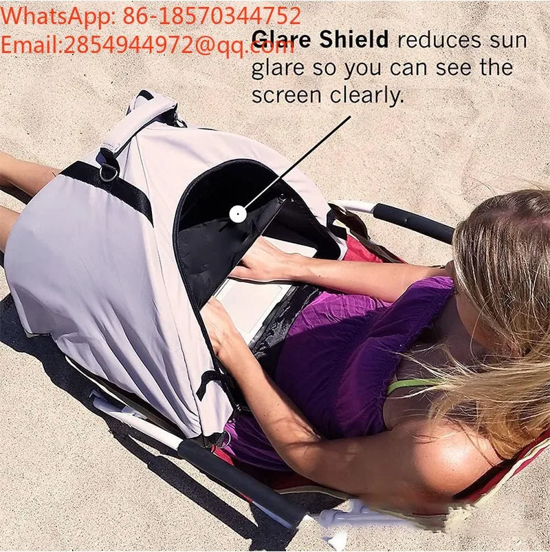Outdoor Sunshade Computer Small Tent Portable Shoulder Strap Notebook Storage Bag Foldable Waterproof