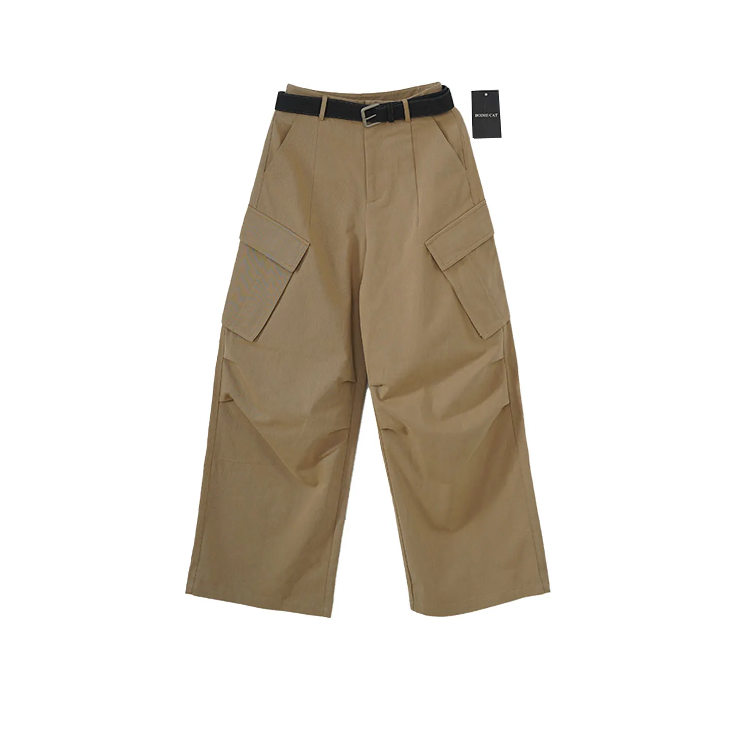 

Женские повседневные спортивные брюки Bodhl Workwear с широкими штанинами, высокой талией, из хлопка, с карманами, весна 2026