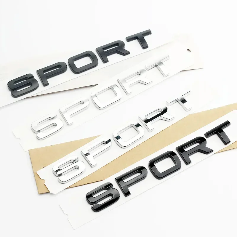 3D ABS SPORT Letters Emblem Rear Trunk Badge  Rover Discovery Evoque L494 L320 Car Styling Accessories