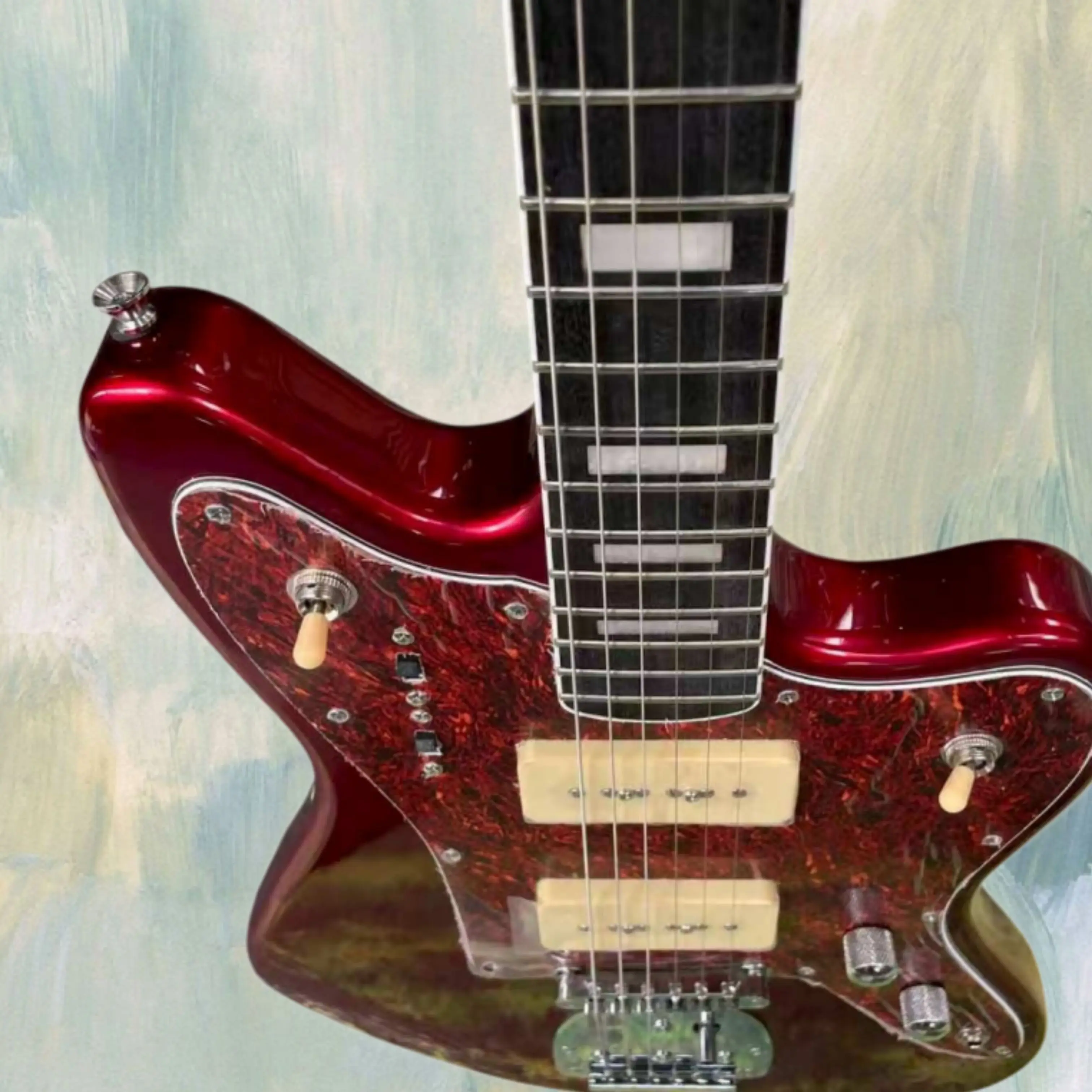 Electric Guitar Beginner - Металлическая красная ретро-электрогитара, звуковые системы SS