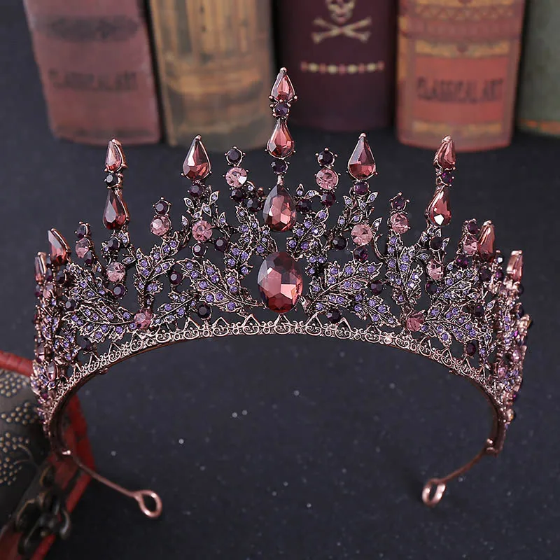 Vintage Baroque Headbands Crystal Luxury Tiaras Crowns Bride Headpieces Bridal Hair Jewelry for Women Wedding Hair Accessories