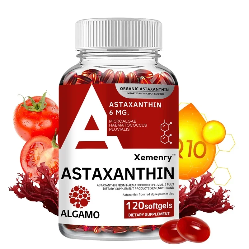 

Astaxanthin Capsules - Promotes Cardiovascular Health and Accelerates Metabolism, for Joint, Brain, Immune & Heart Health