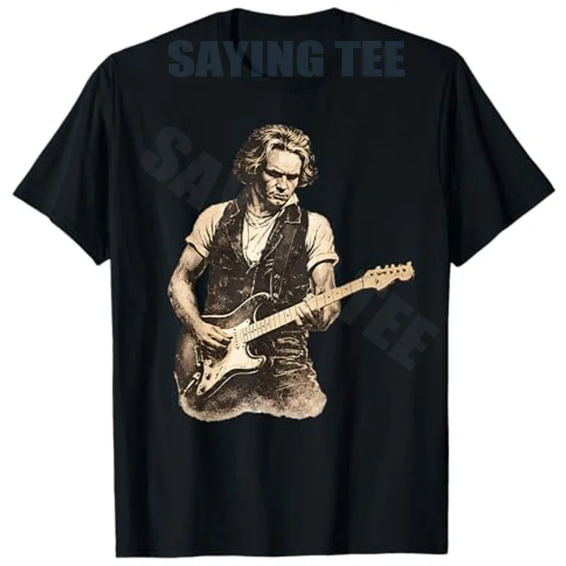 Beethoven tomando la guitarra eléctrica Ludwig Van B. Camiseta de Música Rock, Estilo Y2K, Rap, Punk, Ropa Urbana Divertida, Diseño Gráfico Retro Vintage