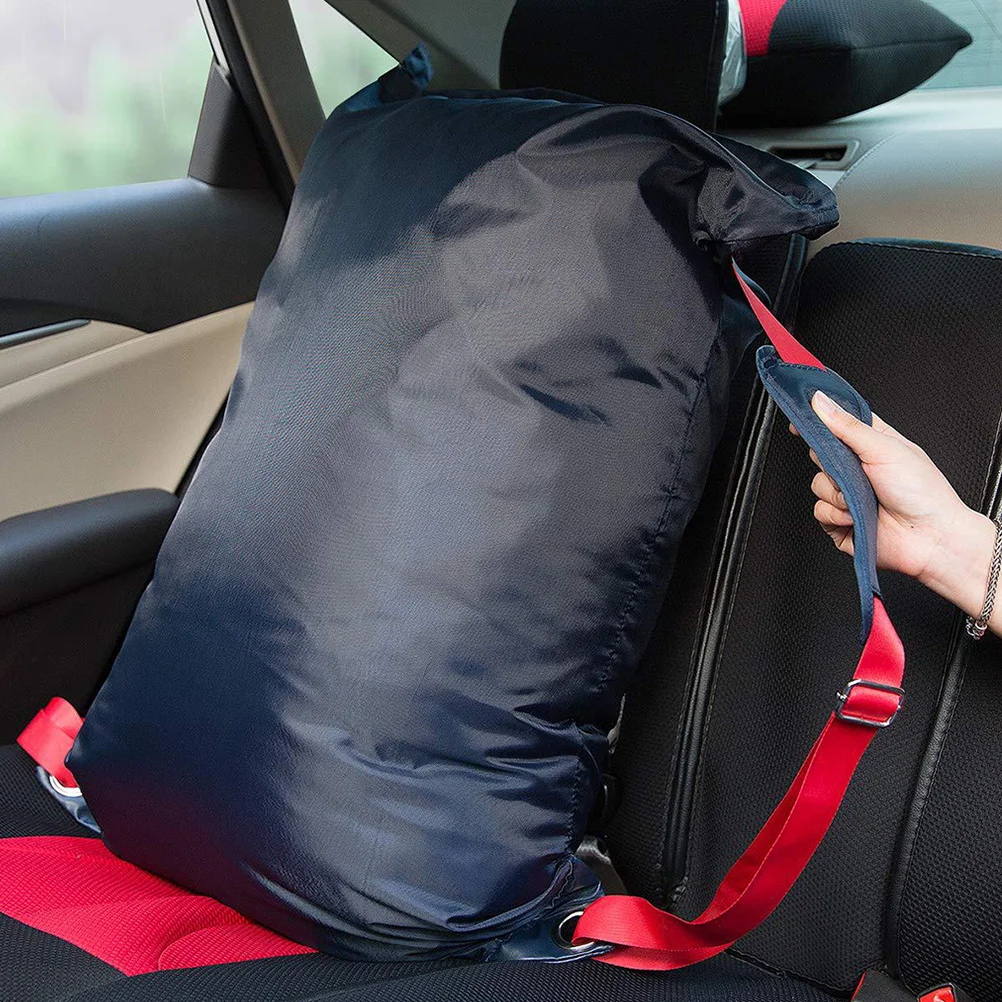 

Dark Blue Laundry Backpack Bag Lightweight Organizer Reinforced Sutures Easy Clean Gift Idea