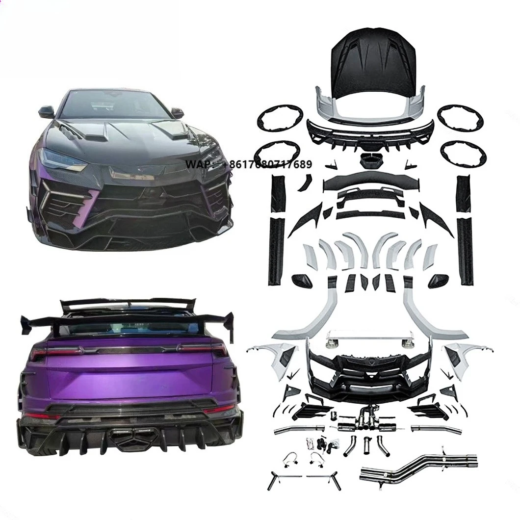 Wholesale Dry Carbon Body Kit for Lambor Urus 18+ MSY-V3 Style Front Bumper Lip Side Skirts Fender Rear Wing Car Accessories